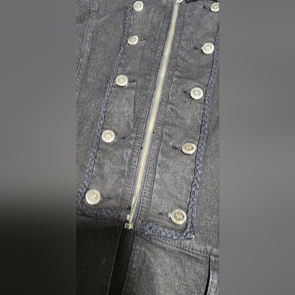 DIANE GILMAN EUC WOMEN'S SIZE XL STRETCH DENIM GOTH STYLE JACKET COAT - Picture 4 of 10